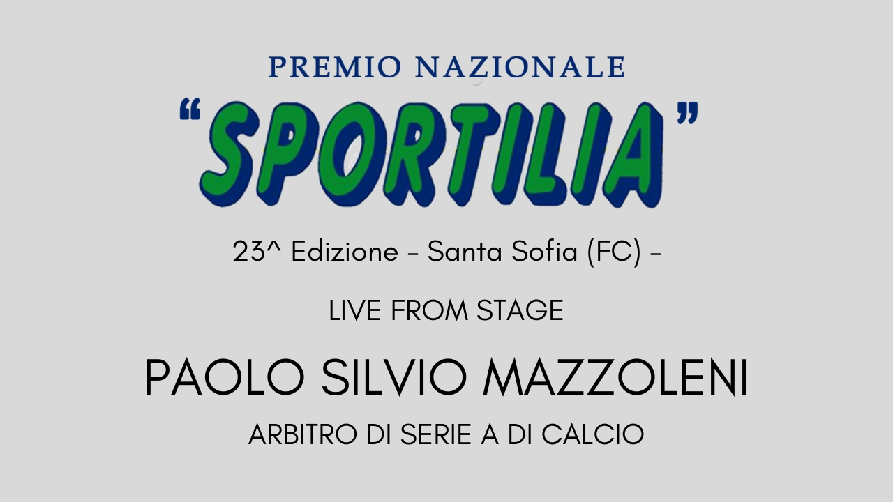 Premio Sportilia 2019 - Live From Stage: Paolo Silvio Mazzoleni -