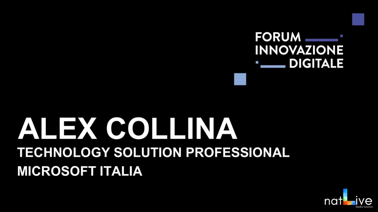 Forum Innovazione Digitale -Live From Stage: Alex Collina-